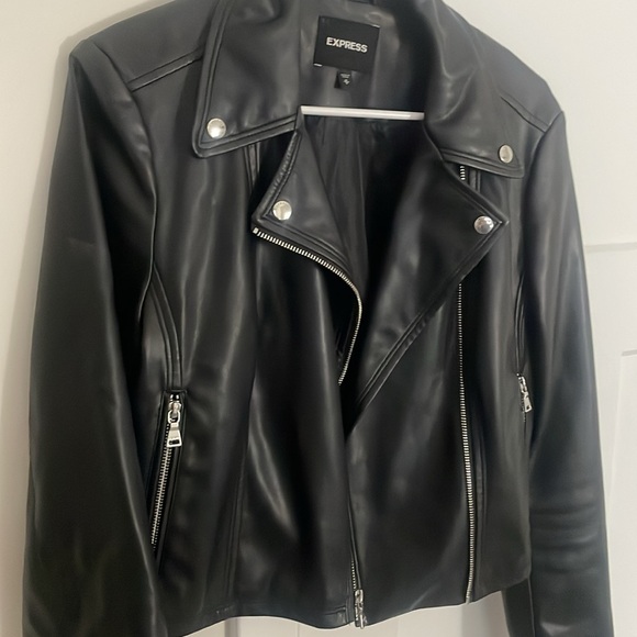 Express leather moto jacket - Picture 2 of 7
